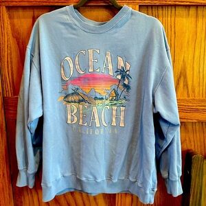 Ocean Beach California Crewneck Sweatshirt